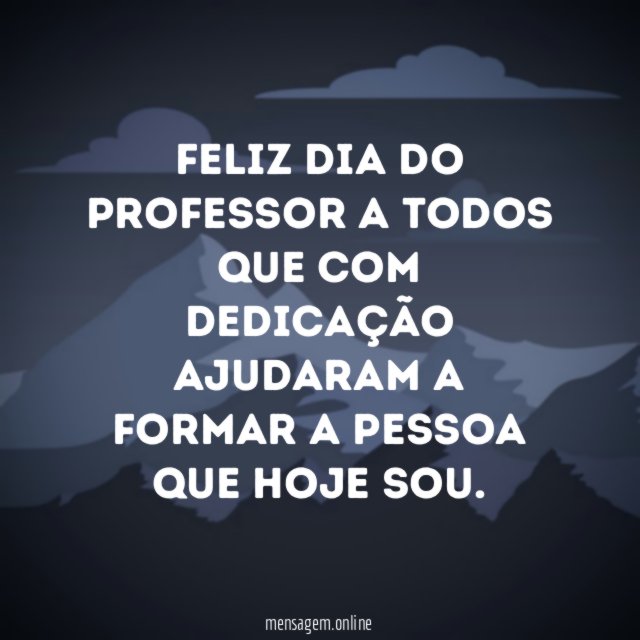 Feliz dia do professor
