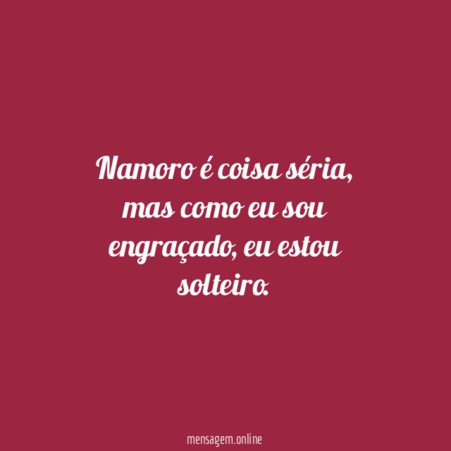 Namoro é coisa séria