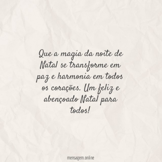 A magia da noite de Natal