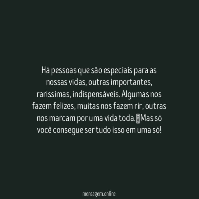 Há pessoas que são especiais