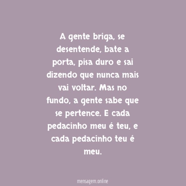 Pertencemos um ao outro