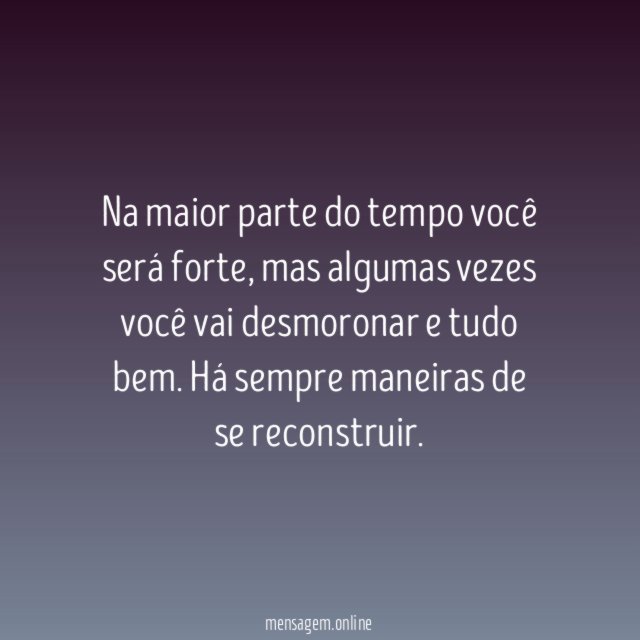 Maneiras de se reconstruir