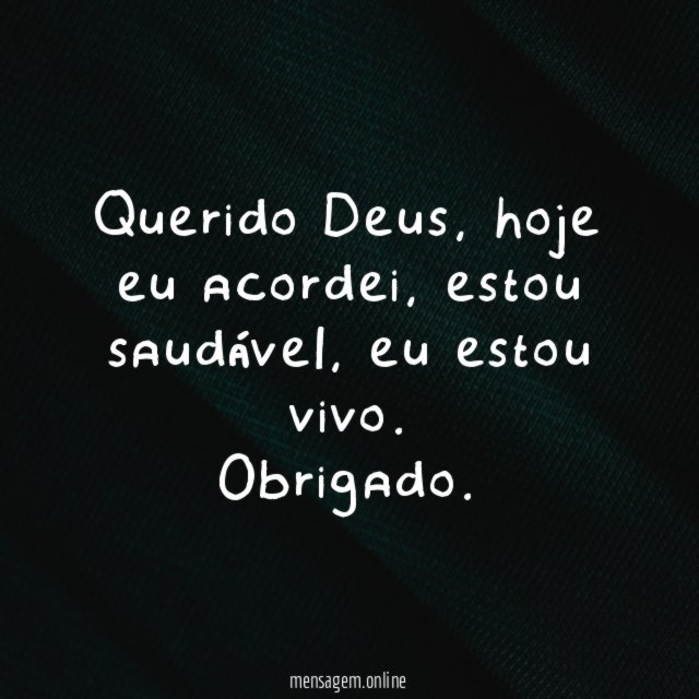 Querido Deus obrigado