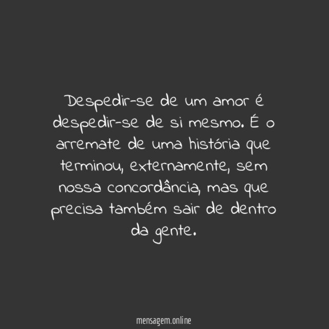 Despedir-se de um amor