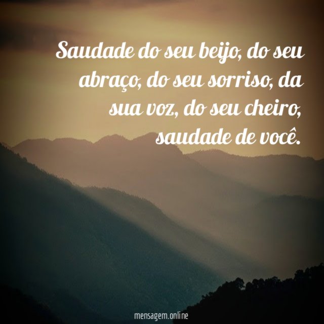 Saudade do seu beijo