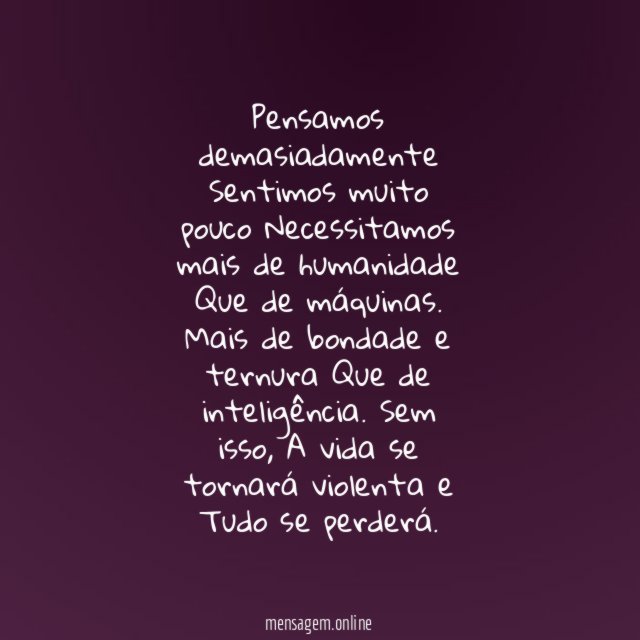 Sentimos muito pouco