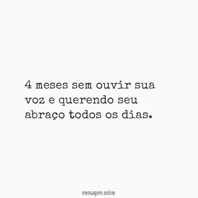 Queria seu abraço