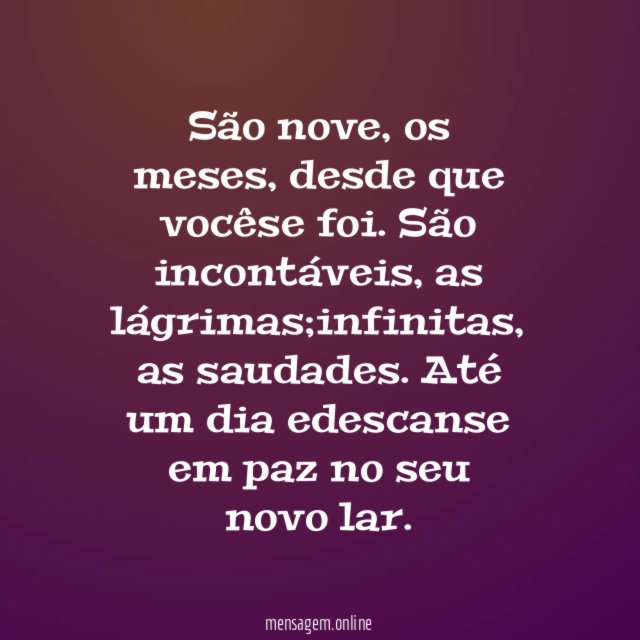 Nove meses de infinitas lágrimas
