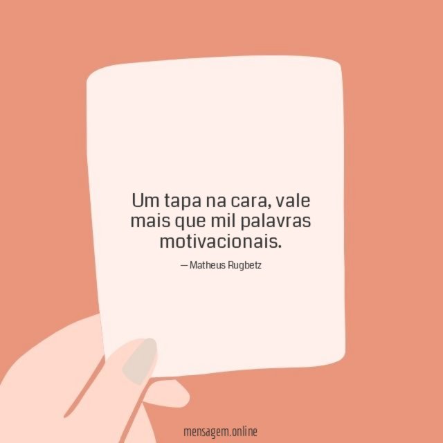 Um tapa na cara