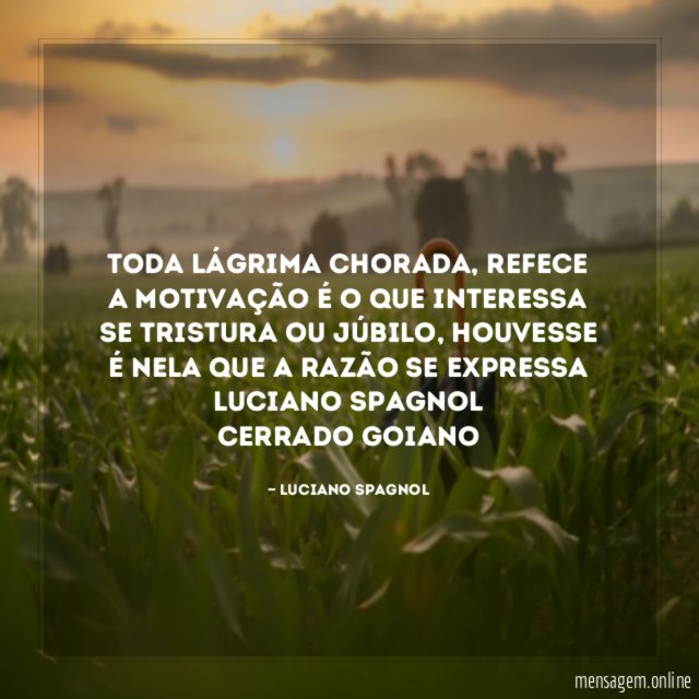 Toda lágrima chorada, refece
A motivação é o que interessa
Se tristura ou júbilo, houvesse
É nela que a razão se expressa
