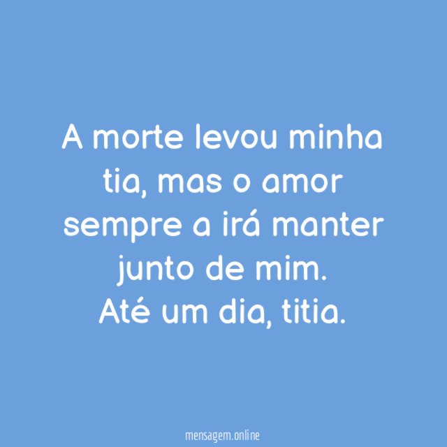 Sempre junto de mim, tia