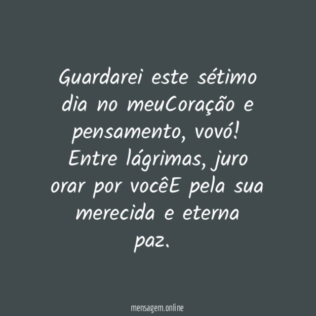 Juro orar por você, vovó