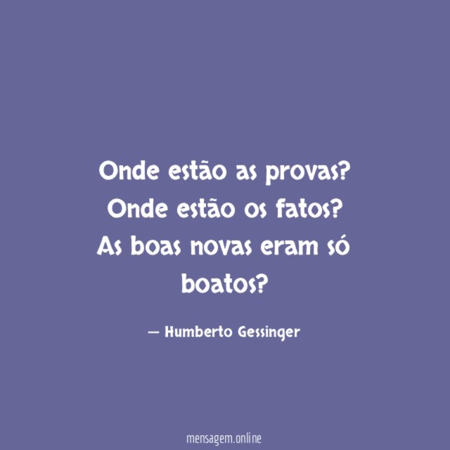 Onde estão as provas
