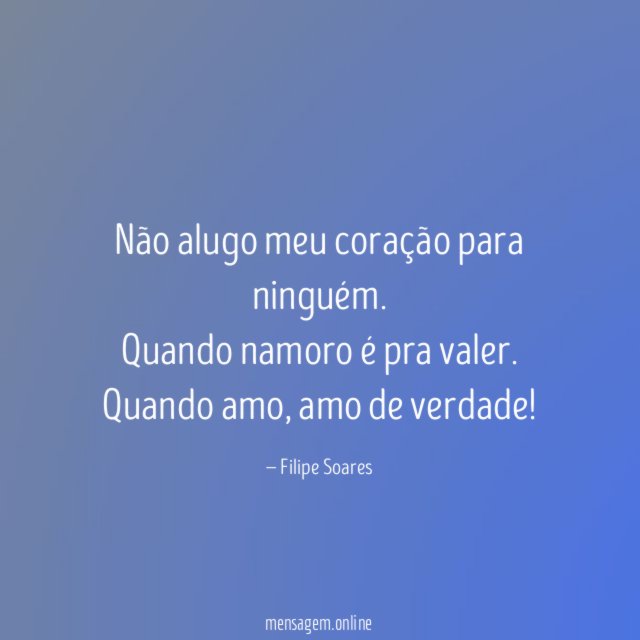 Não alugo meu coração para ninguém