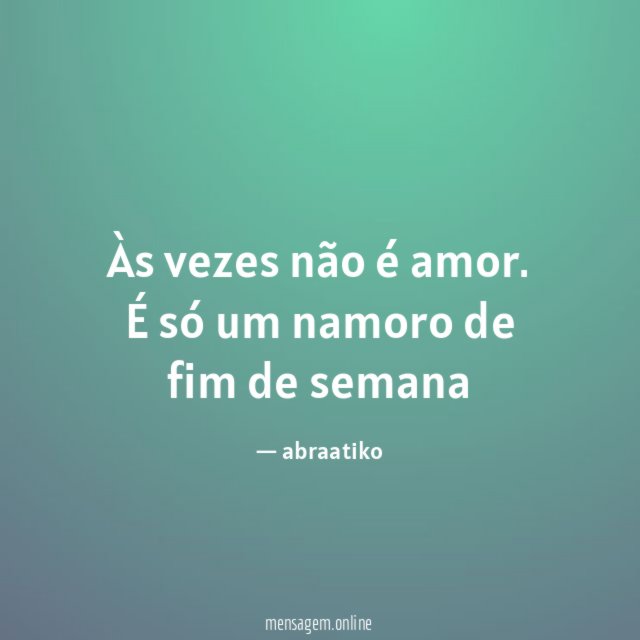 Às vezes não é amor