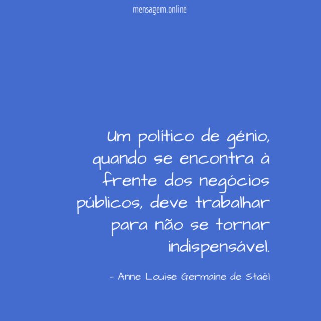Um político de génio