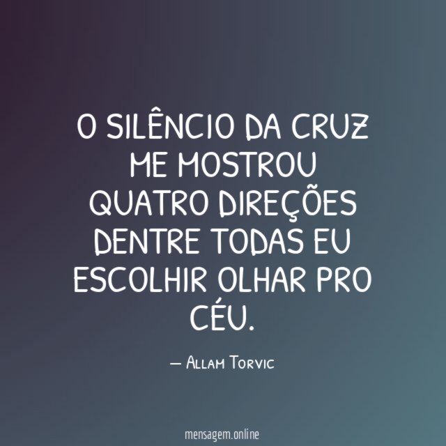 o silêncio da cruz me mostrou quatro direções