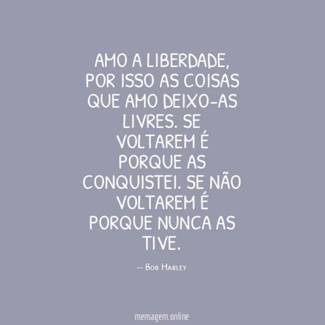 Amo a liberdade