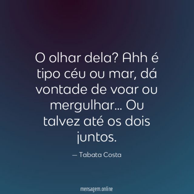 O olhar dela