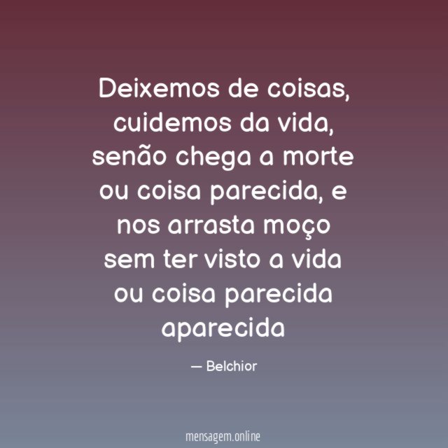 Deixemos de coisas