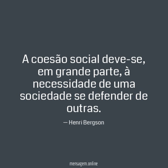 A coesão social deve-se