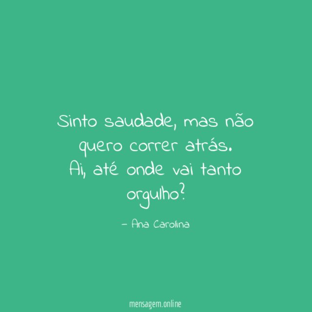 Sinto saudade