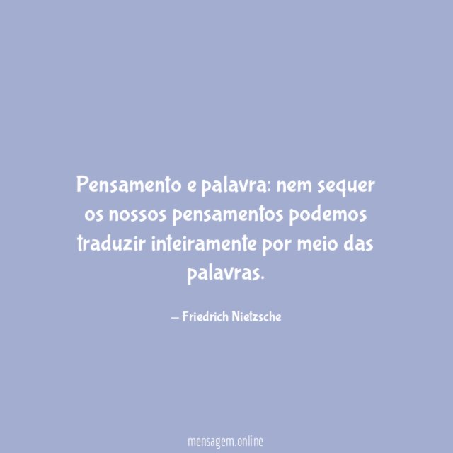 Pensamento e palavra