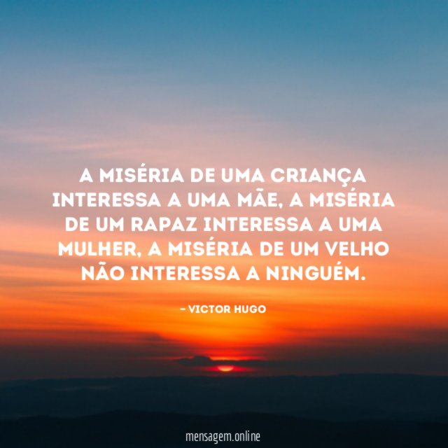 A miséria de uma criança interessa a uma mãe