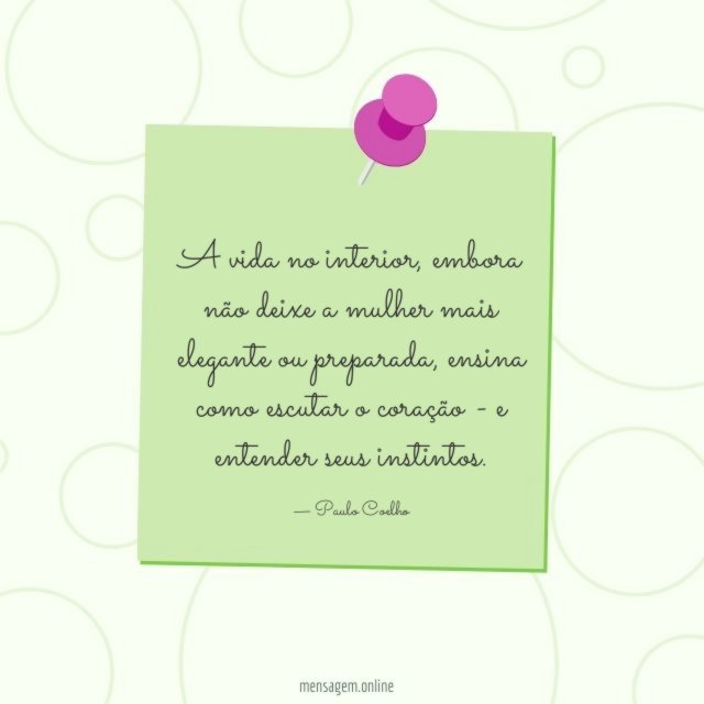 A vida no interior