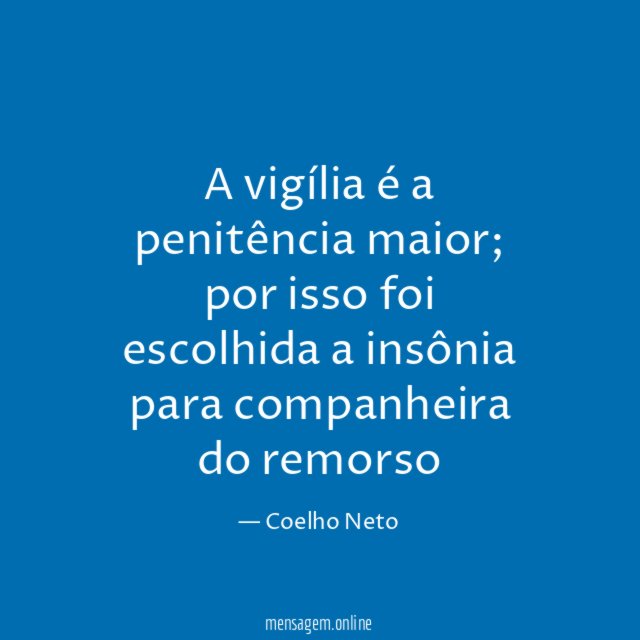 A vigília é a penitência maior