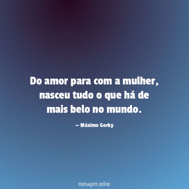 Do amor para com a mulher