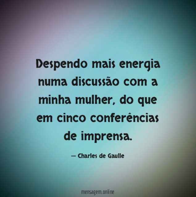 Despendo mais energia numa discussão com a minha mulher