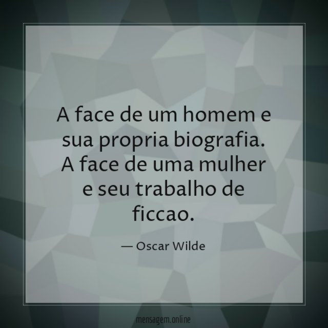 A face de um homem e sua propria biografia