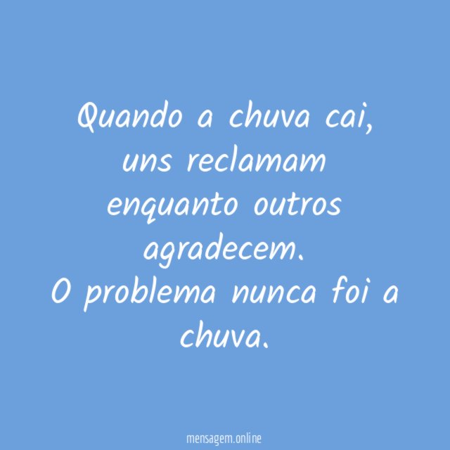 Quando a chuva cai