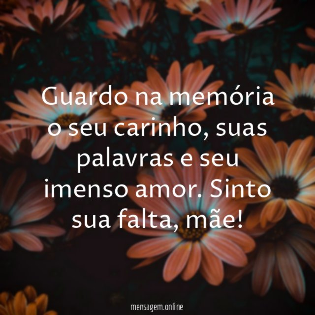 Guardo na memória o seu carinho