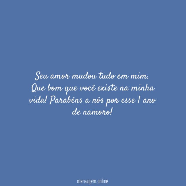 Seu amor mudou tudo em mim