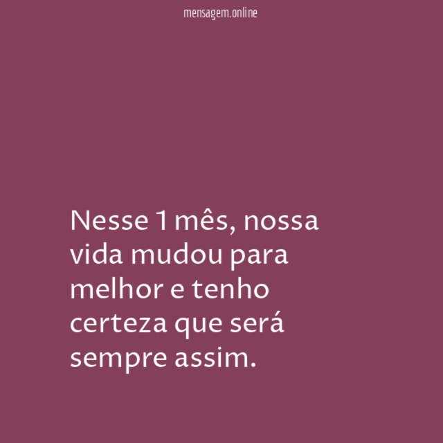 Nesse 1 mês
