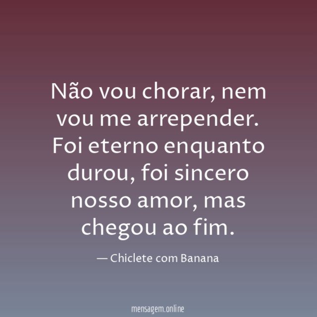 Não vou chorar