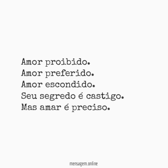 Amor proibido