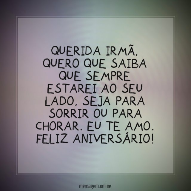 Querida irmã