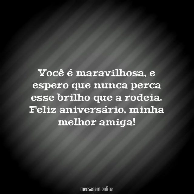 Você é maravilhosa