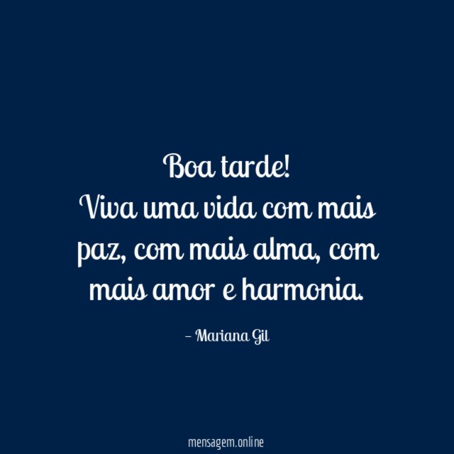 Boa tarde