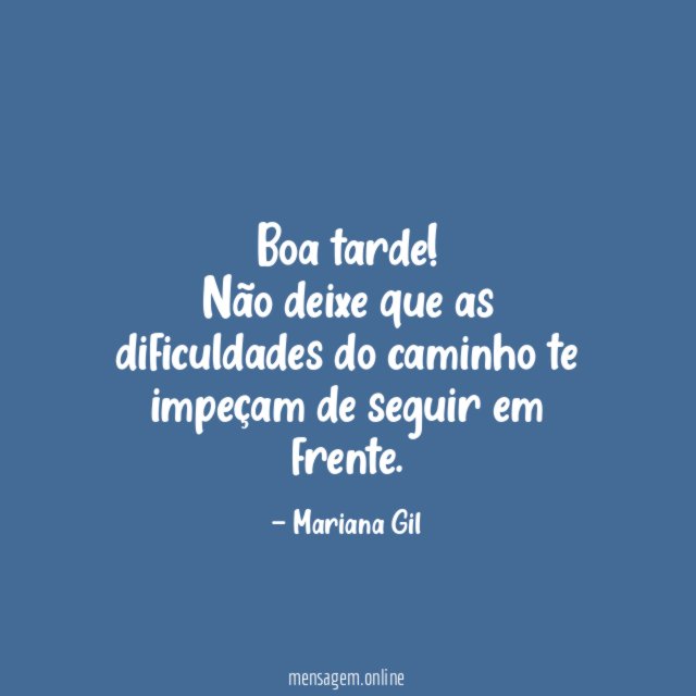 Boa tarde