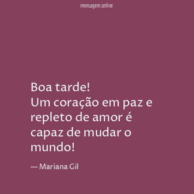 Boa tarde