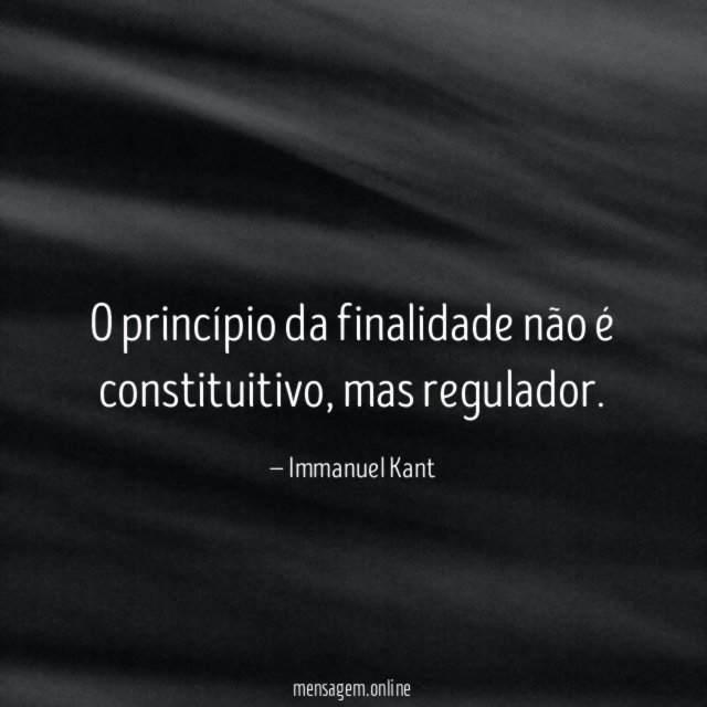 O princípio da finalidade não é constituitivo