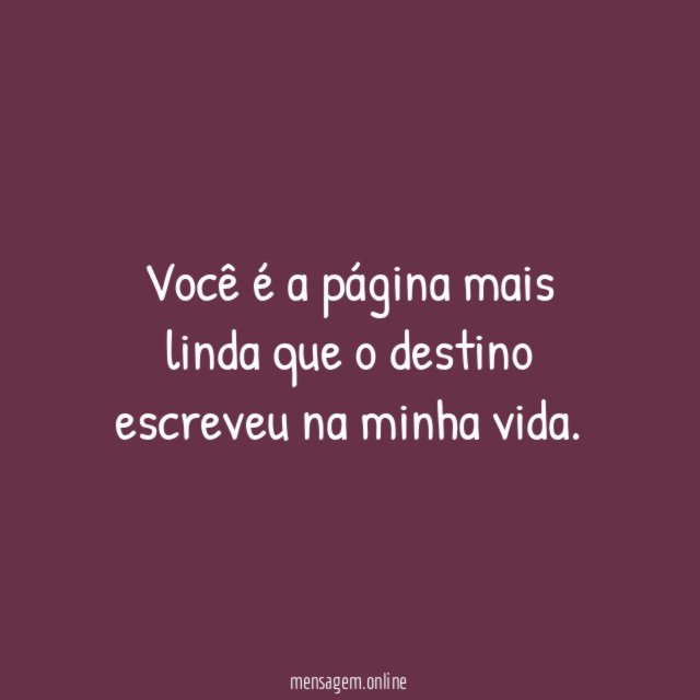 Você é a página mais linda que