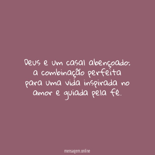 Deus e um casal abençoado