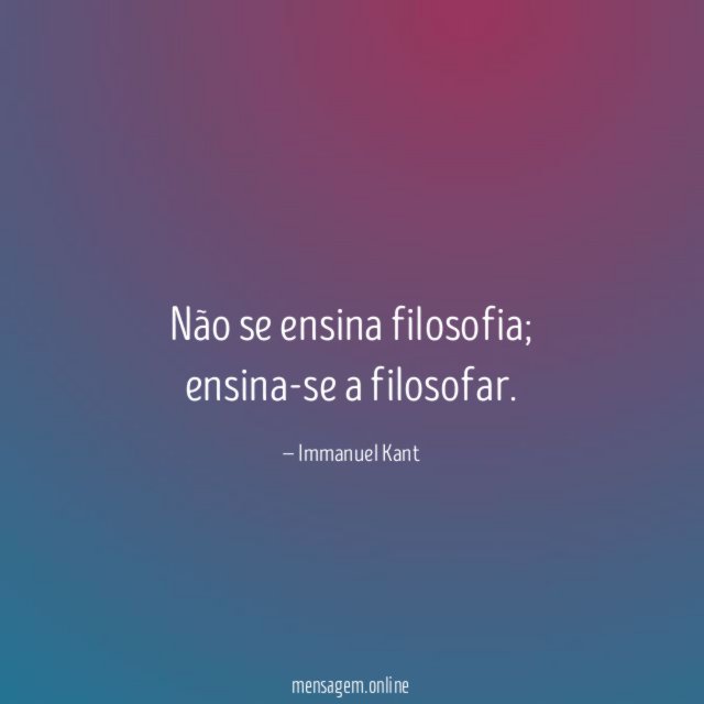 Não se ensina filosofia