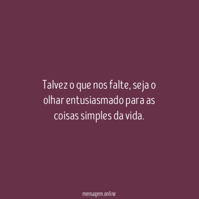 Talvez o que nos falte
