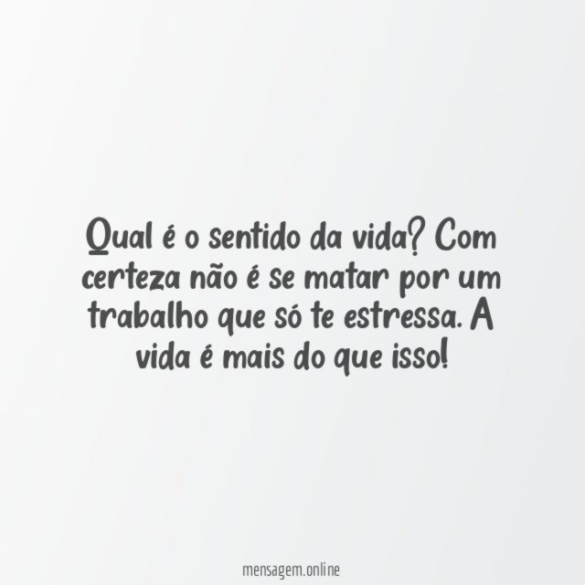 Qual é o sentido da vida